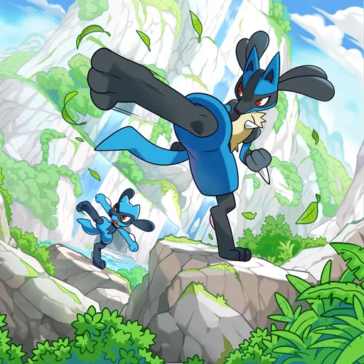 Lucario e Riolu