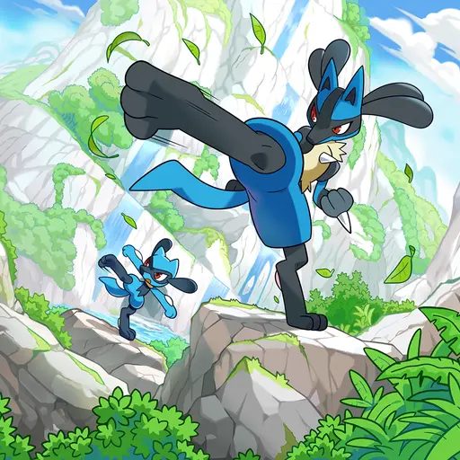 Lucario e Riolu