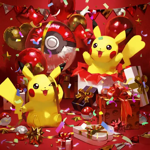 Ano-Novo com Pikachu